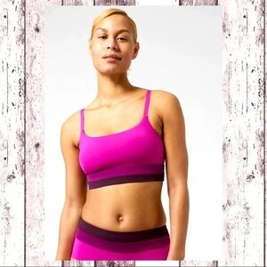 Athleta Size M D-DD Cup Electric Fuchsia Pink Coastline Bikini Swimsuit Set